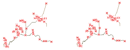 Single network (left) and separate networks without connection (right)