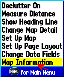 GPSMAP 276 - Map Information