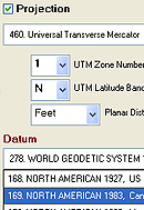 Coordinate systems - projection methods and geodetic datums