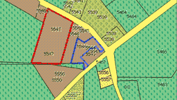 Parcels with added polyline boundaries