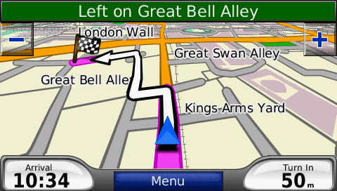 3D view of routable map created with Mapwel GPS mapping software