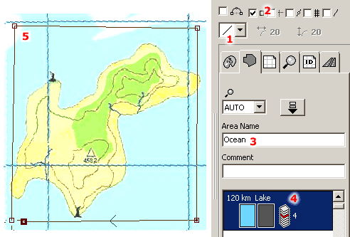 Drawing of polygon and setting its properties