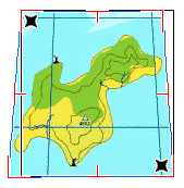 Placing of corner marks